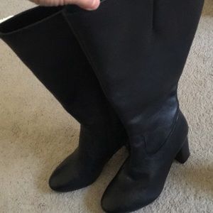Extra wide calf knee high size 7 black boots